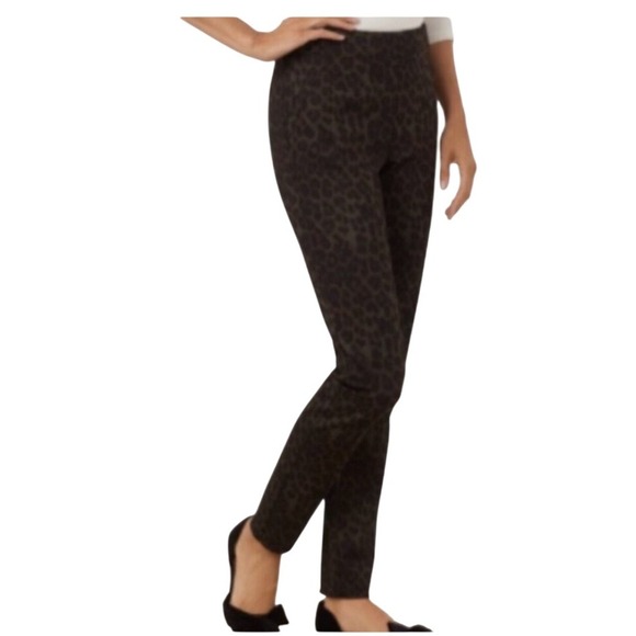 Soft Surroundings Leopard Animal Print Pull On Pants Stretch‎ Career Small - Picture 1 of 9
